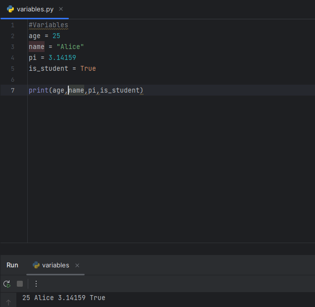 Variables in Python